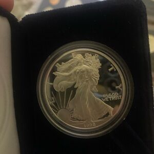 Silver Coin in Display Case
